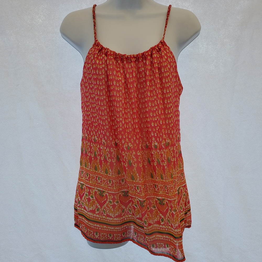 Debbie Miller for RIGO Orange & Pink Tank Top Sz M